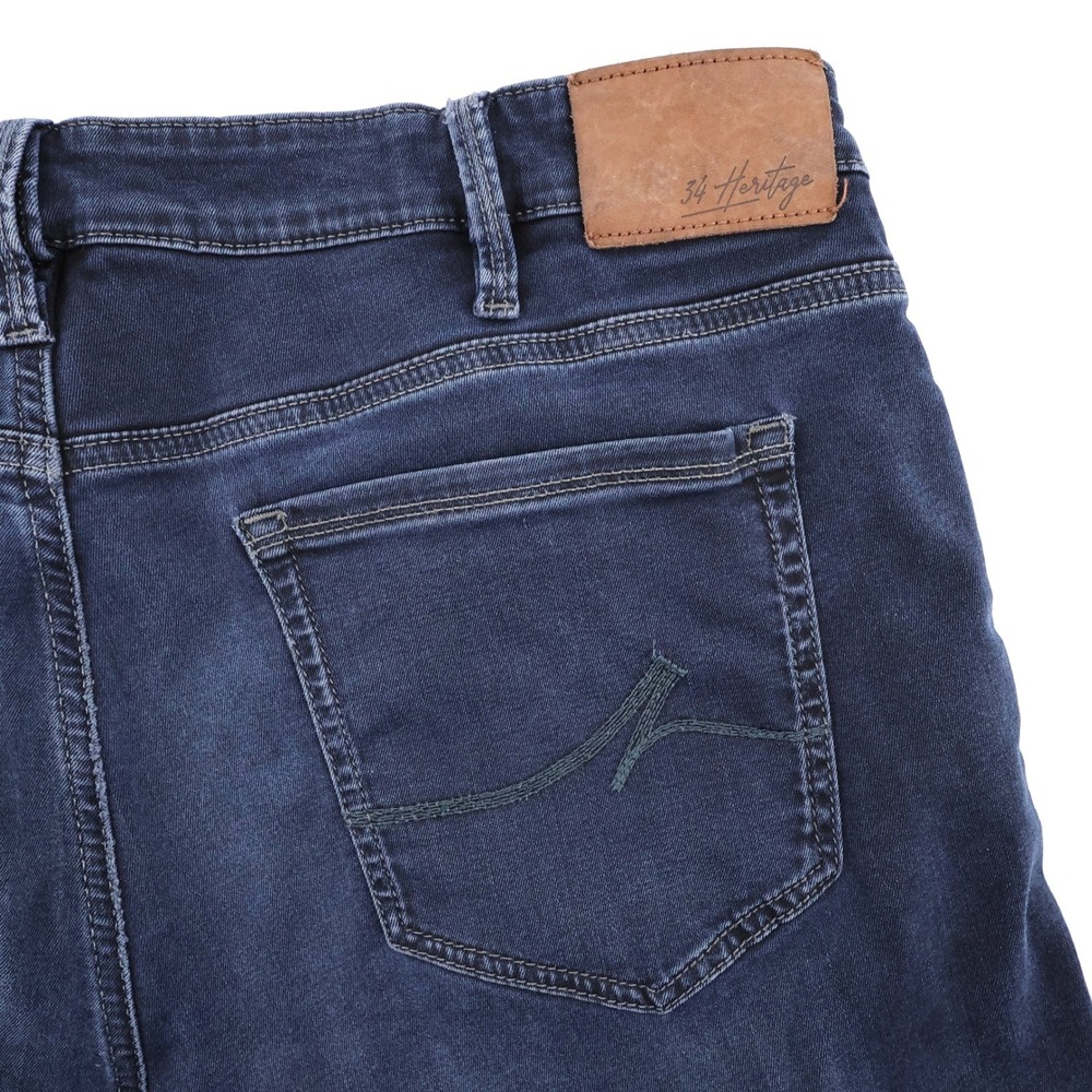 34 Heritage Courage Straight Leg Jeans Dark Blue Mens 38x30
